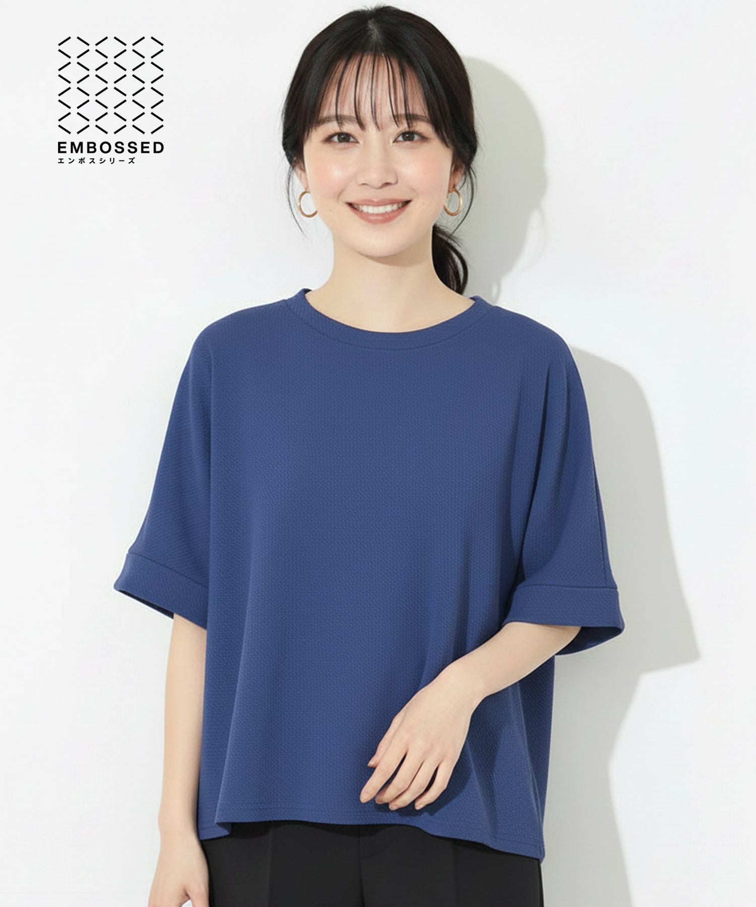 コカ coca エンボスコンパクトトップス （Dk.blue） Dk.blue