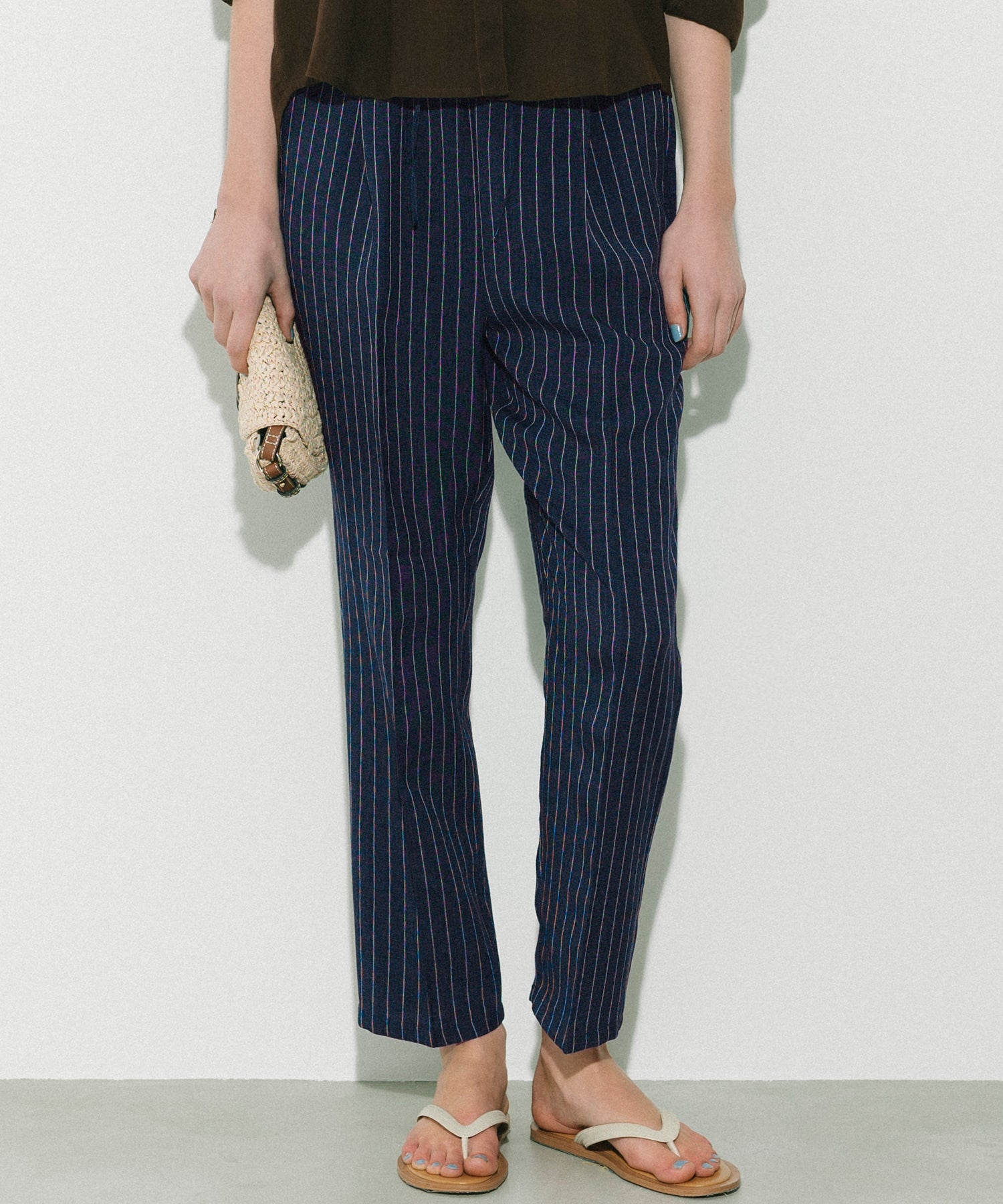 コカ coca ストライプテーパードパンツ （Navy） Navy