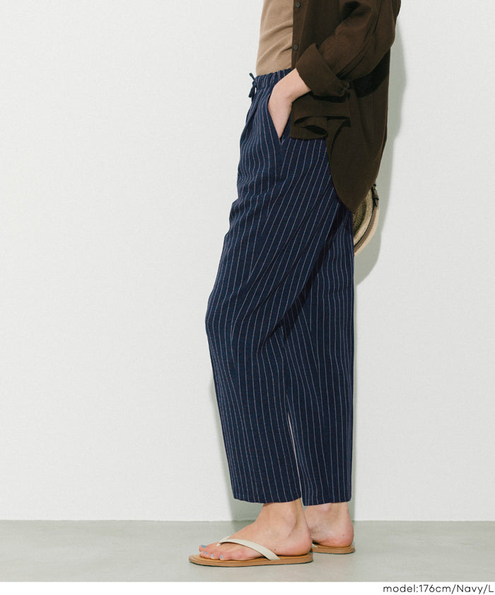 コカ coca ストライプテーパードパンツ （Navy） Navy