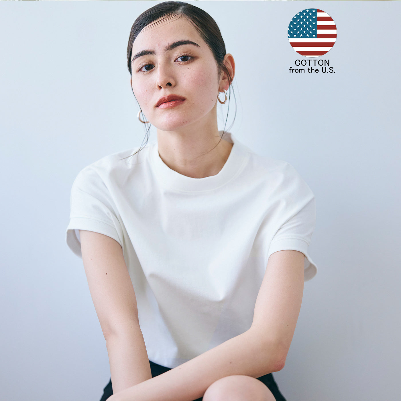 Coca COTTON from the US mock neck T-shirt
