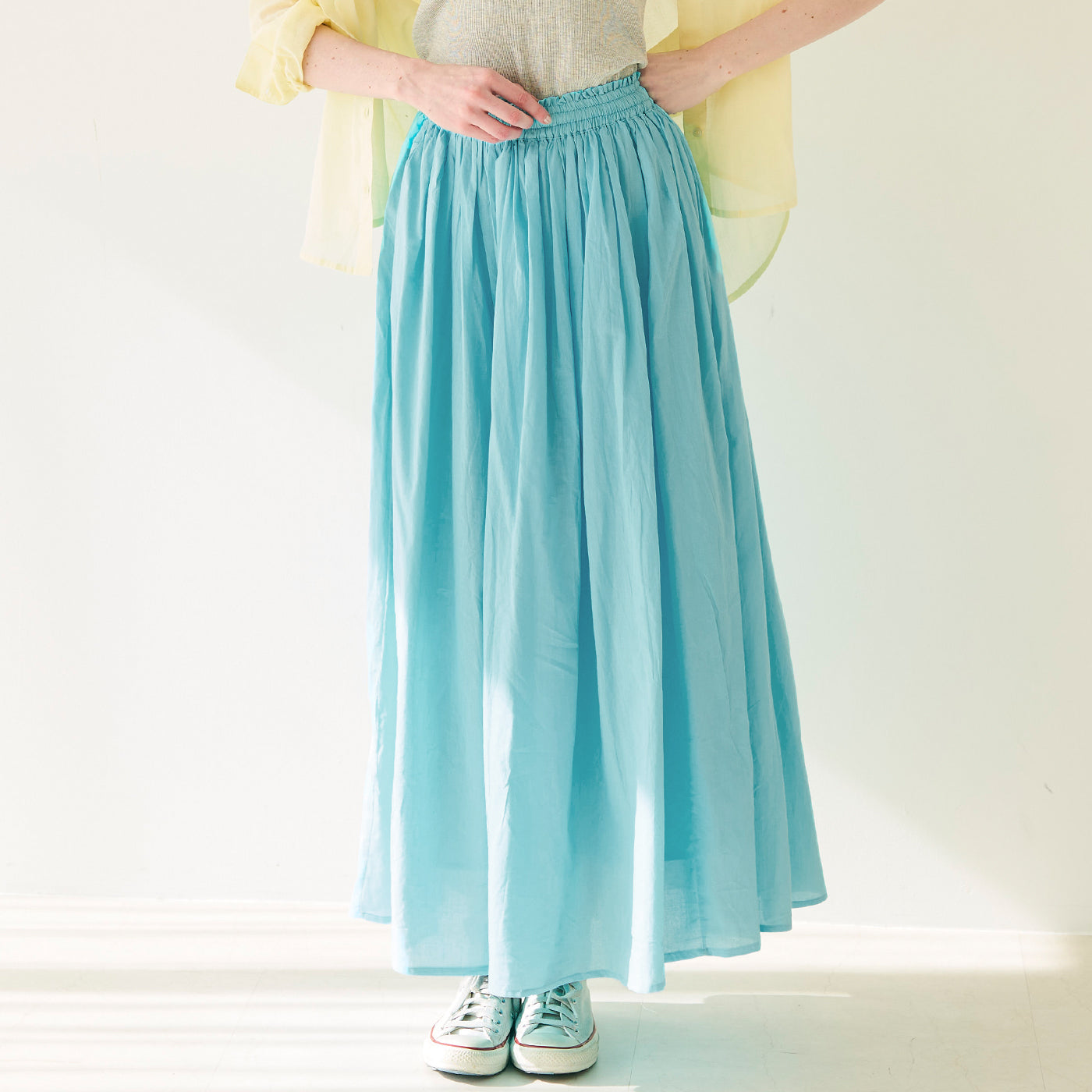 Coca Cotton Voile Flared Skirt