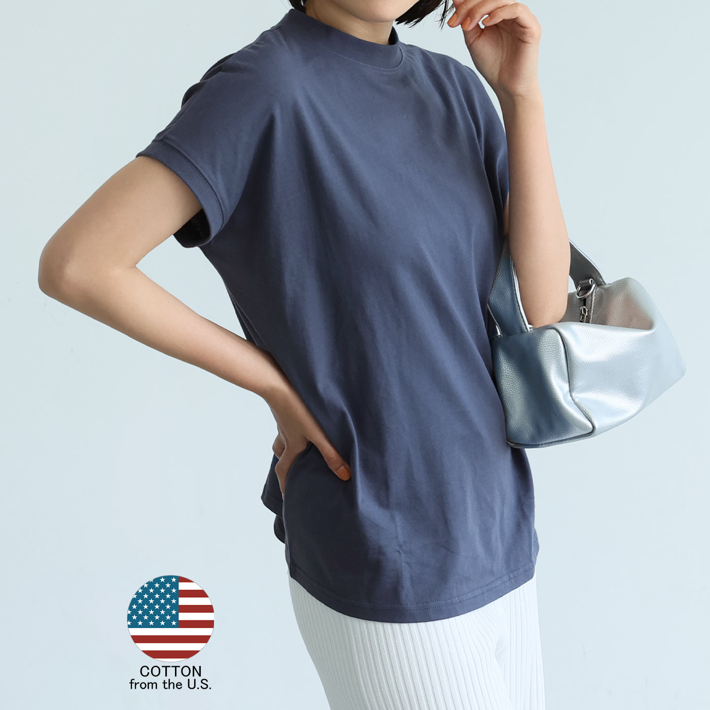 Coca COTTON from the US mock neck T-shirt
