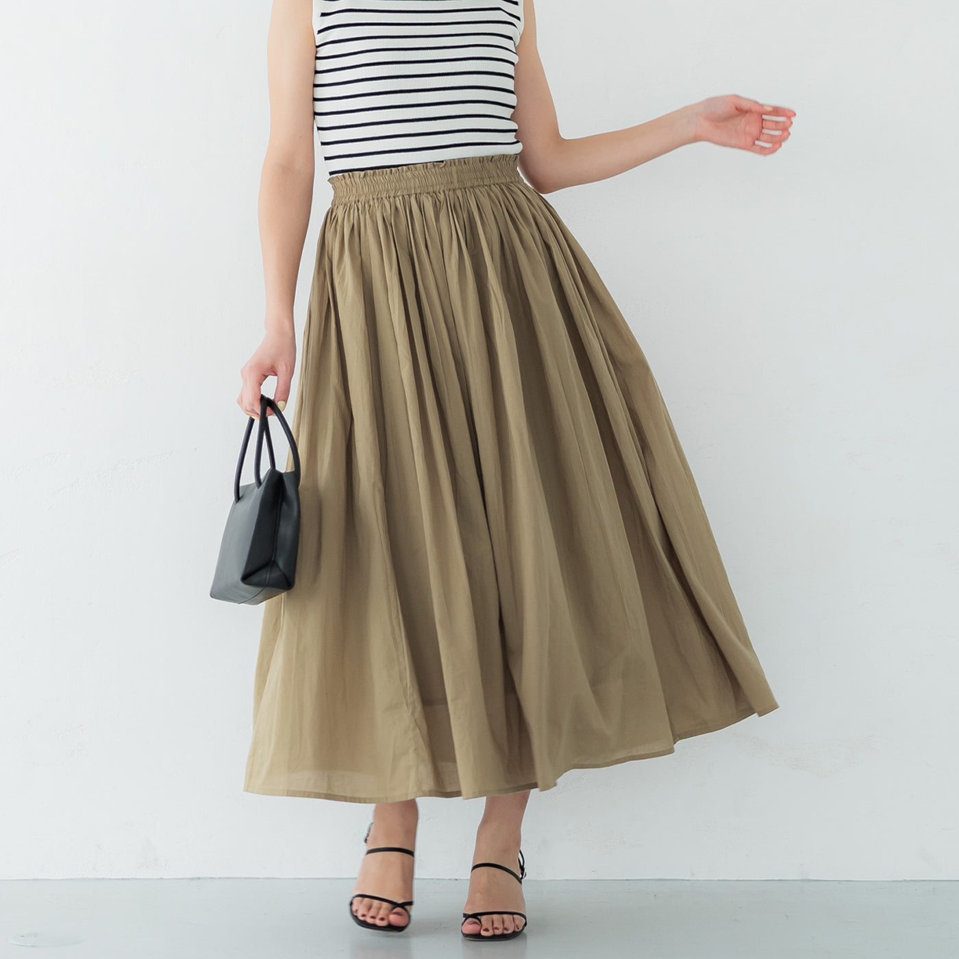 Coca Cotton Voile Flared Skirt