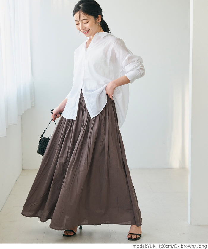 Coca Cotton Voile Flared Skirt