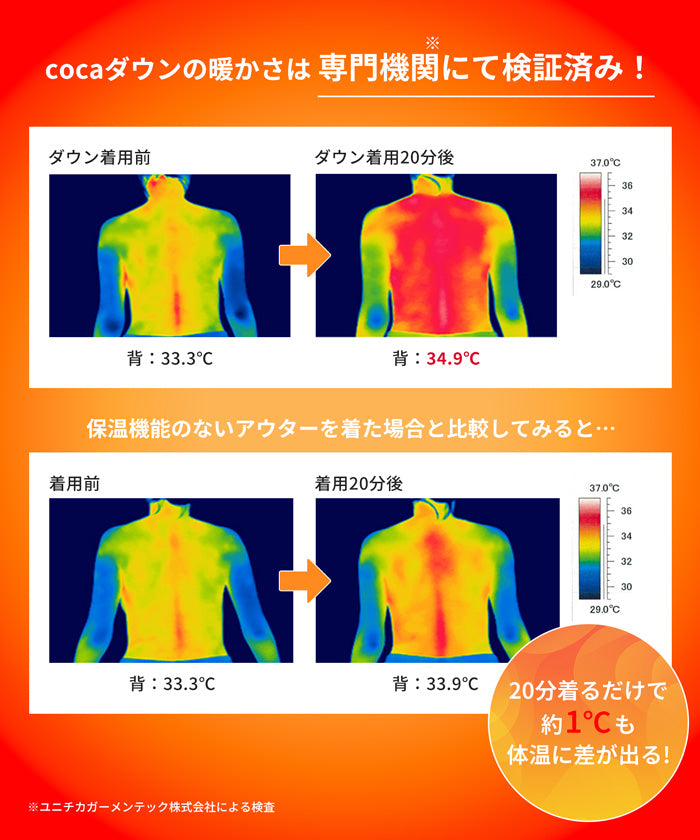 コカ coca デタッチャブルインナーダウン