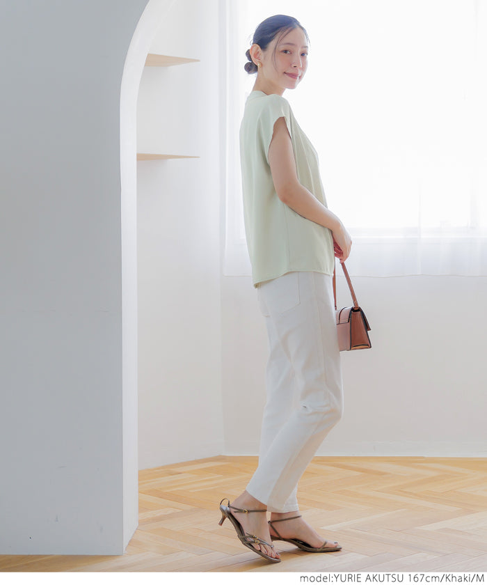 【WEB限定セール】コカ coca とろみVネックブラウス （Khaki） Khaki