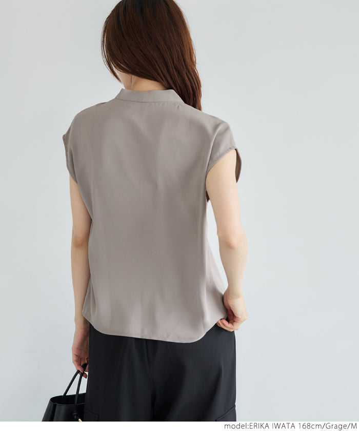 【WEB限定セール】コカ coca とろみVネックブラウス （Khaki） Khaki