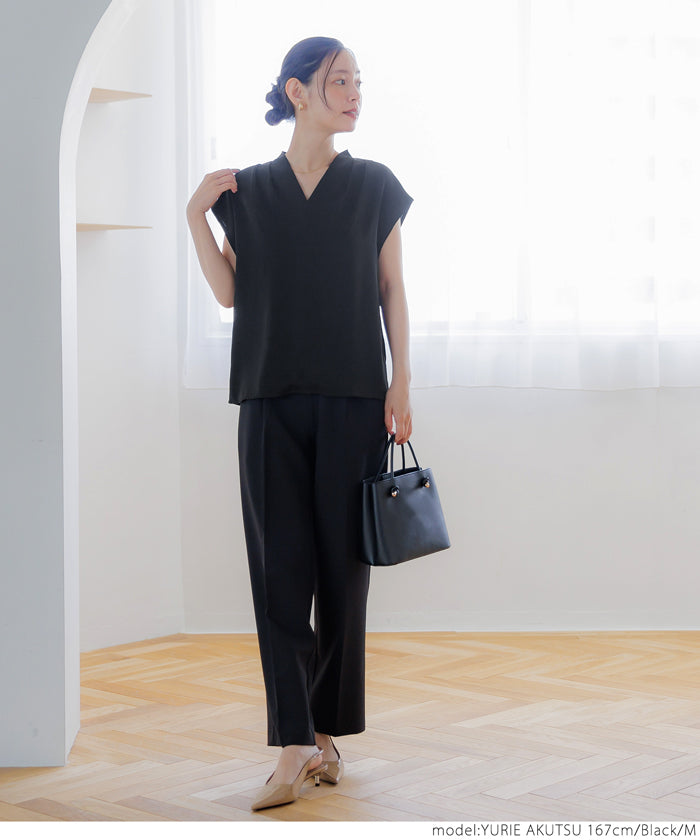 【WEB限定セール】コカ coca とろみVネックブラウス （Khaki） Khaki