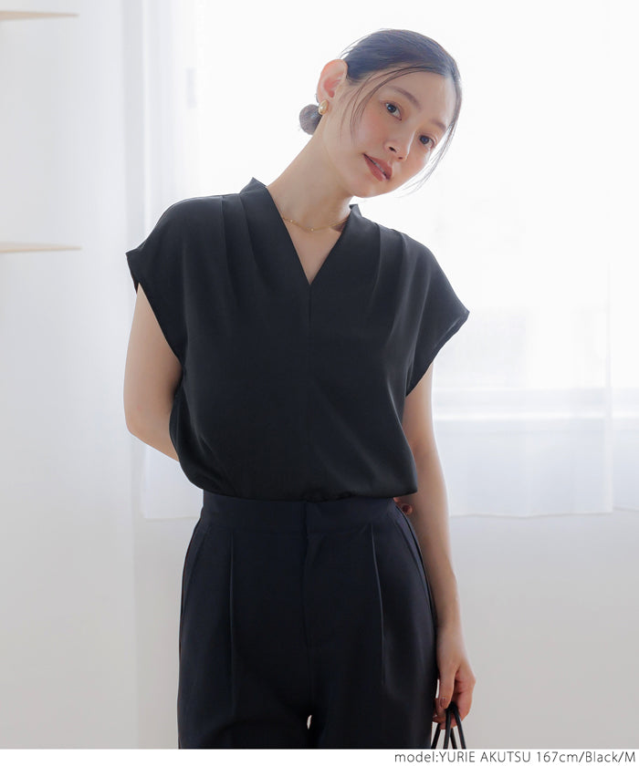 【WEB限定セール】コカ coca とろみVネックブラウス （Khaki） Khaki