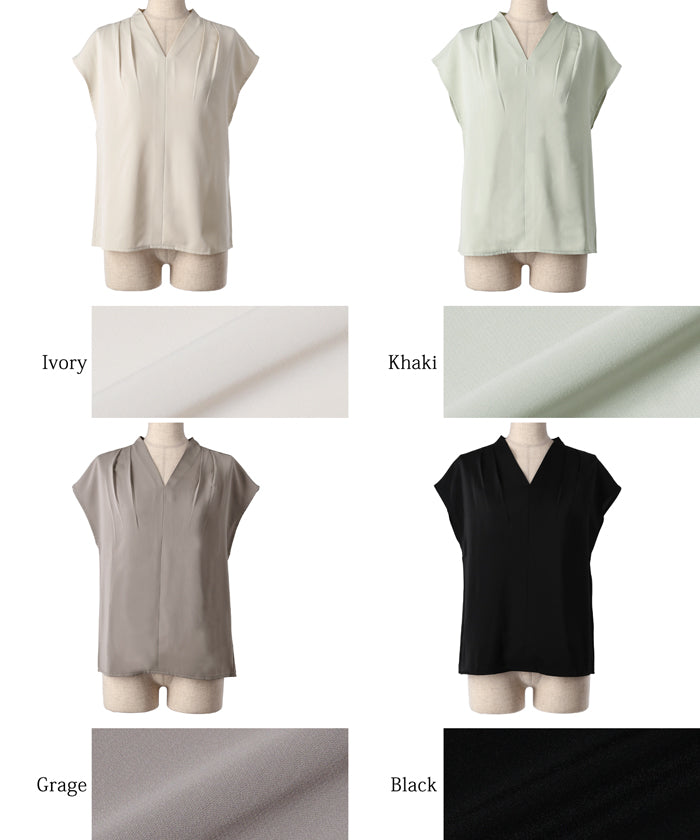 【WEB限定セール】コカ coca とろみVネックブラウス （Khaki） Khaki