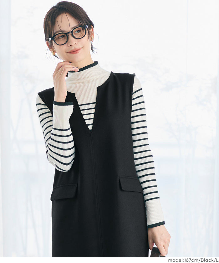 コカ coca ウーリッシュツイルジャンパースカート （Charcoal） Charcoal