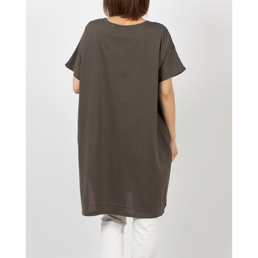 コケットコレクション COKETT COLLECTION ストライプチュニック （カーキ） カーキ