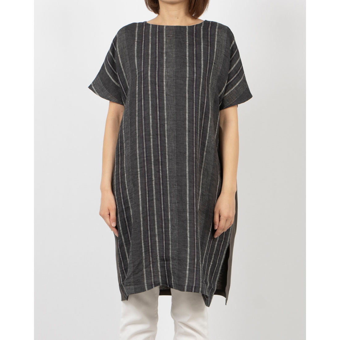 コケットコレクション COKETT COLLECTION ストライプチュニック （カーキ） カーキ