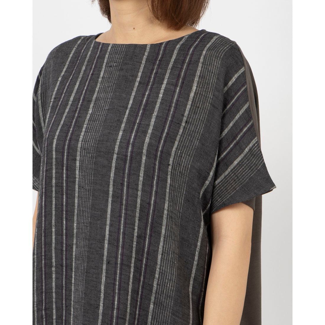 コケットコレクション COKETT COLLECTION ストライプチュニック （カーキ） カーキ