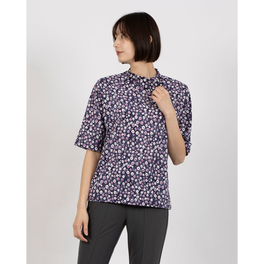 コケットコレクション COKETT COLLECTION 小花柄プリントカットソー （パープル） パープル