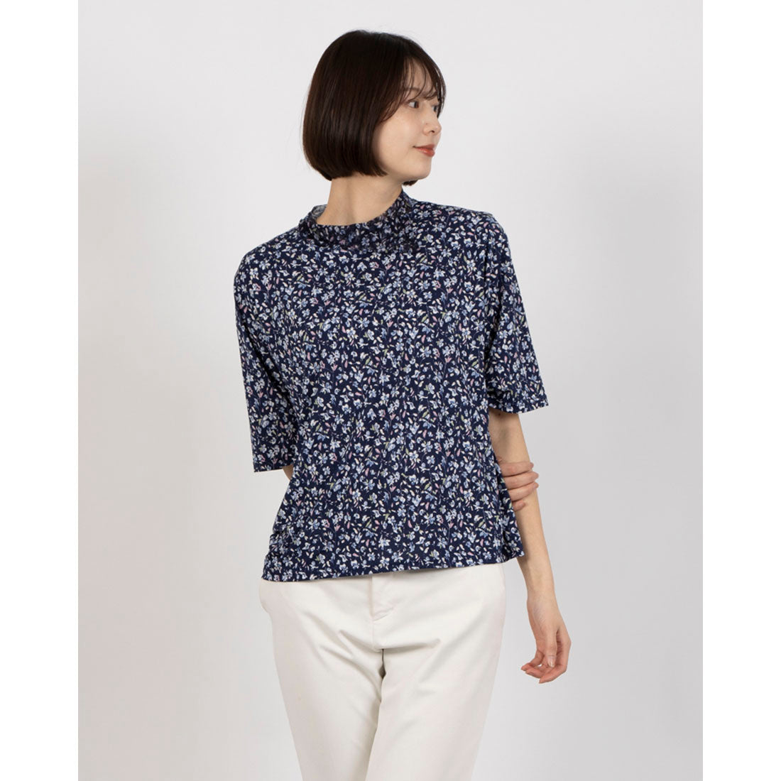 COKETT COLLECTION Small Floral Print Cut and Sew Top