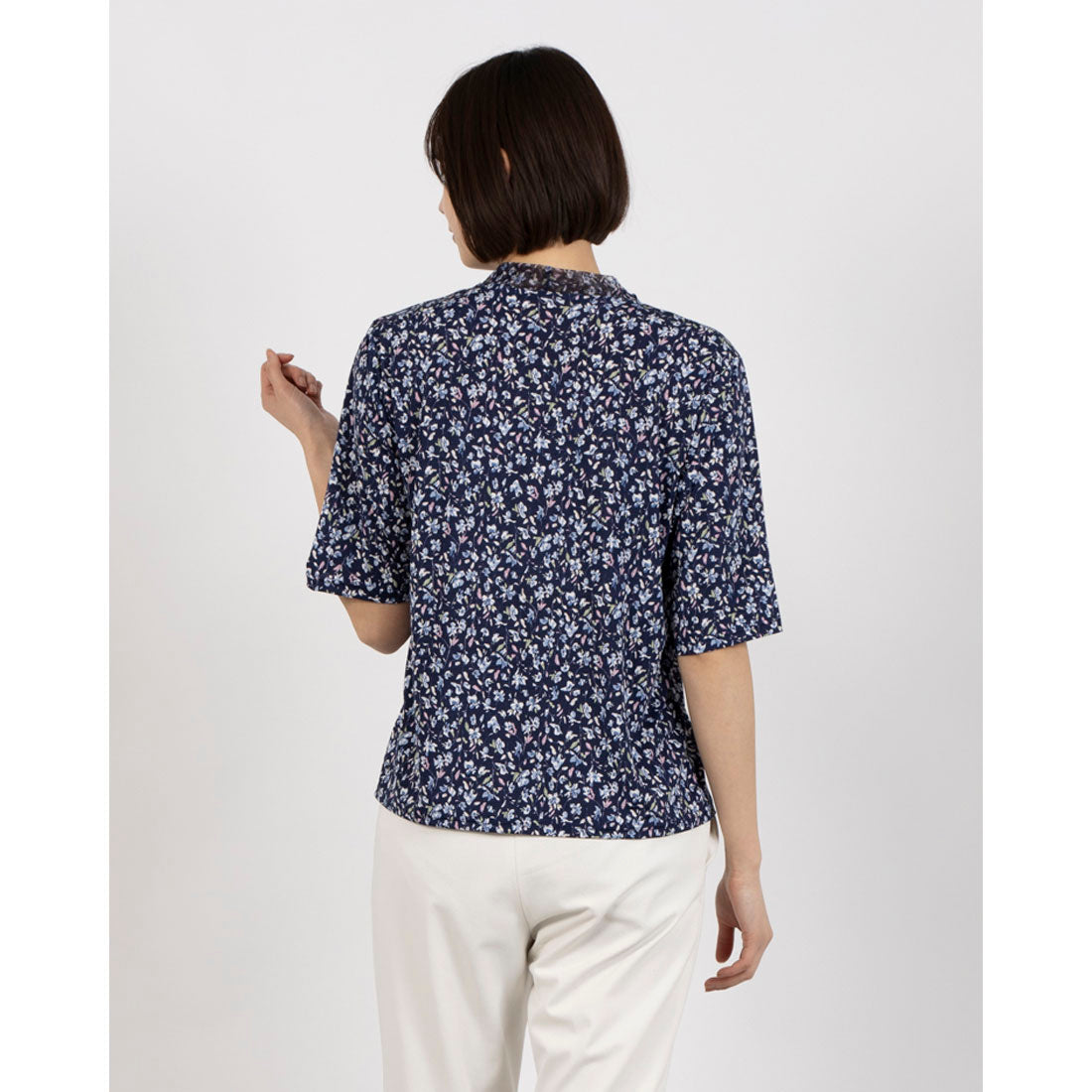 COKETT COLLECTION Small Floral Print Cut and Sew Top