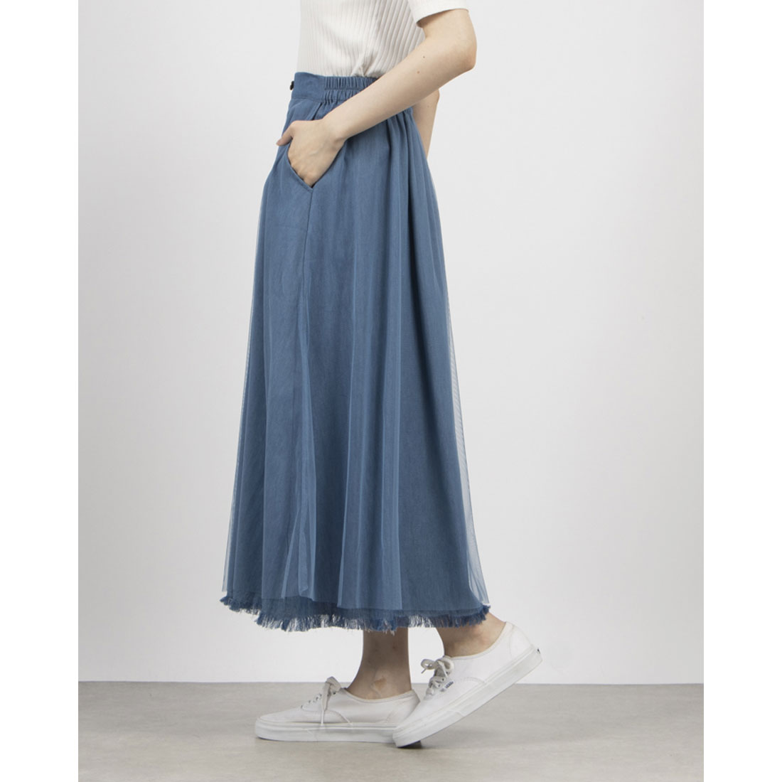 コケットコレクション COKETT COLLECTION デニムスカート ネイビー