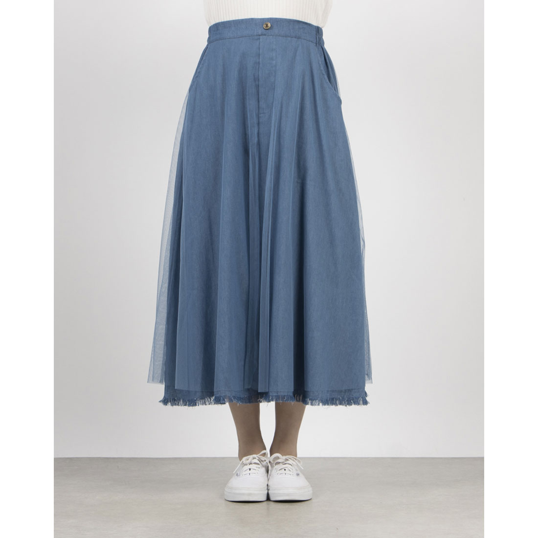 コケットコレクション COKETT COLLECTION デニムスカート ネイビー
