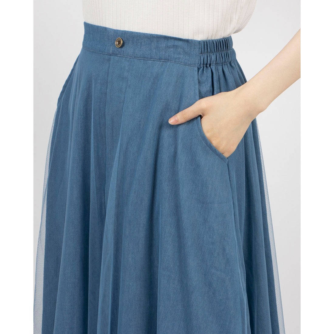 コケットコレクション COKETT COLLECTION デニムスカート ネイビー