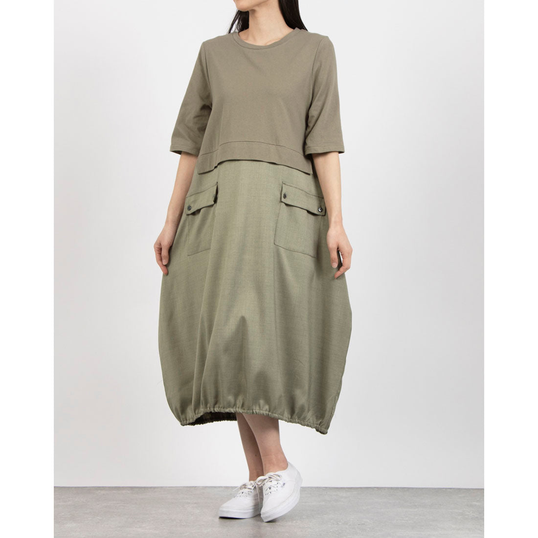 コケットコレクション COKETT COLLECTION 布帛ワンピース （カーキ） カーキ