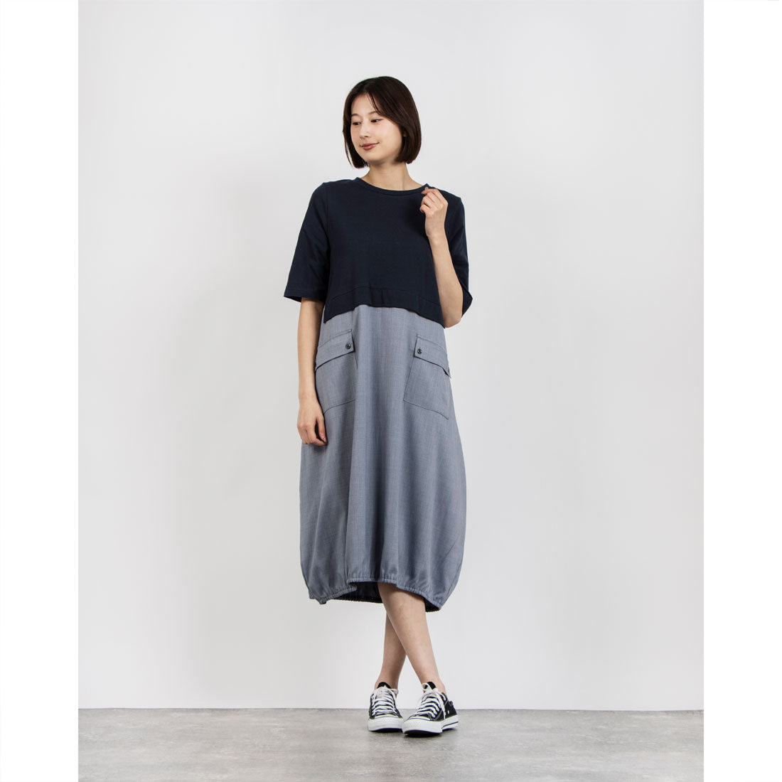 コケットコレクション COKETT COLLECTION 布帛ワンピース （ネイビー） ネイビー