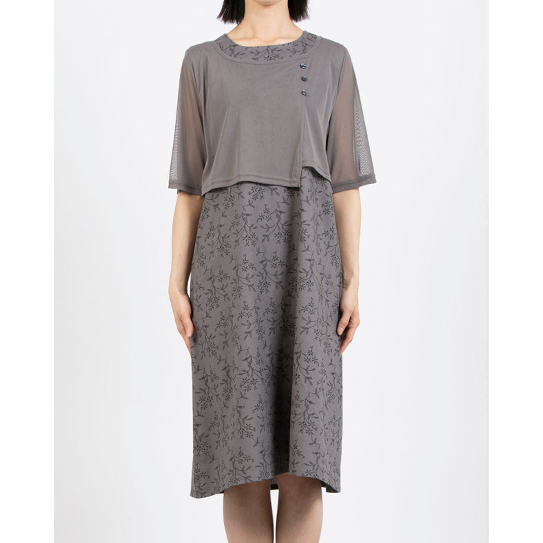 コケットコレクション COKETT COLLECTION 布帛ワンピース （グレー） グレー