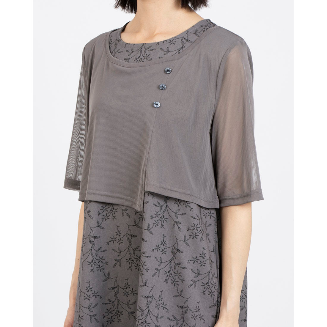 コケットコレクション COKETT COLLECTION 布帛ワンピース （グレー） グレー