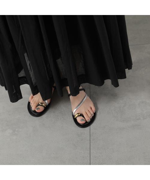コルソローマ ノーヴェ CORSO ROMA 9 CORSO ROMA 9 サンダル 403-A レザー フラット （NERO-ARGENTO/シルバー） NERO-ARGENTO/シルバー