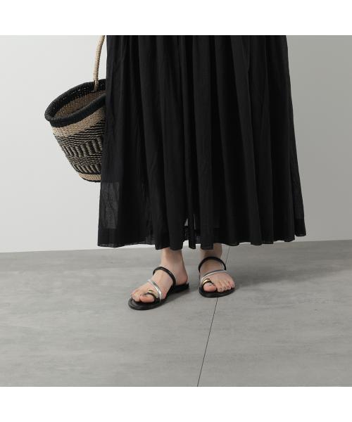 コルソローマ ノーヴェ CORSO ROMA 9 CORSO ROMA 9 サンダル 403-A レザー フラット （NERO-ARGENTO/シルバー） NERO-ARGENTO/シルバー