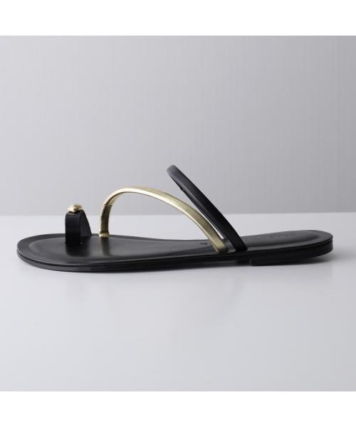 コルソローマ ノーヴェ CORSO ROMA 9 CORSO ROMA 9 サンダル 403-A レザー フラット （NERO-ARGENTO/シルバー） NERO-ARGENTO/シルバー