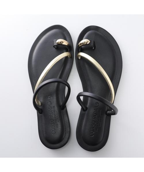 コルソローマ ノーヴェ CORSO ROMA 9 CORSO ROMA 9 サンダル 403-A レザー フラット （NERO-ARGENTO/シルバー） NERO-ARGENTO/シルバー