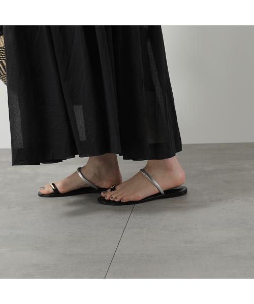 コルソローマ ノーヴェ CORSO ROMA 9 CORSO ROMA 9 サンダル 400-A レザー フラット （NERO-ARGENTO/シルバー） NERO-ARGENTO/シルバー