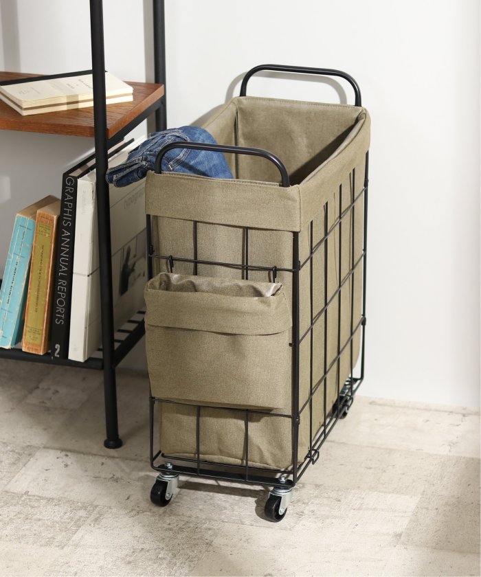 トウキョウデザインチャンネル バイヤーズセレクト TOKYO DESIGN CHANNEL BUYERS SELECT ランドリーバスケットポケツキ38L （Dkグリーン） Dkグリーン