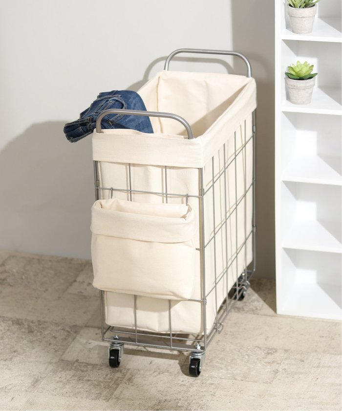 トウキョウデザインチャンネル バイヤーズセレクト TOKYO DESIGN CHANNEL BUYERS SELECT ランドリーバスケットポケツキ38L （Dkグリーン） Dkグリーン