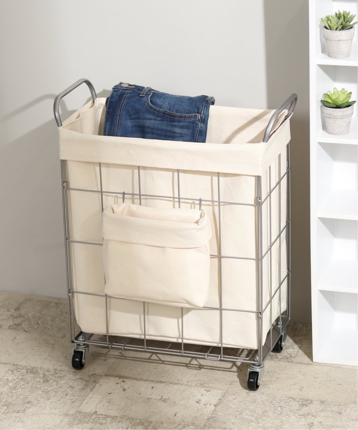 トウキョウデザインチャンネル バイヤーズセレクト TOKYO DESIGN CHANNEL BUYERS SELECT ランドリーバスケットポケツキ38L （Dkグリーン） Dkグリーン