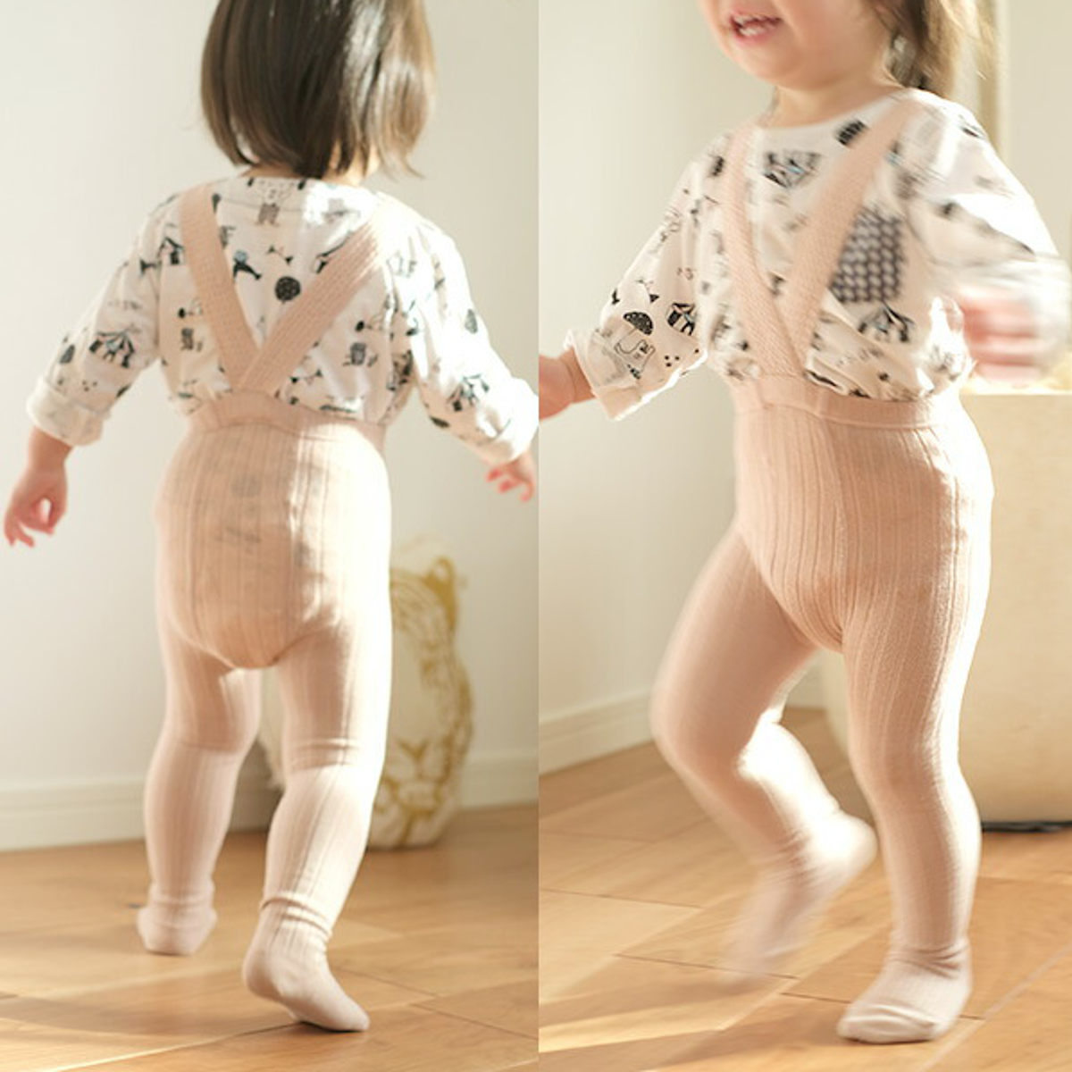 コンドル condor タイツ 子供用 6～12ヶ月 1～2歳 3～4歳 Rib tights with elastic suspenders【返品不可商品】