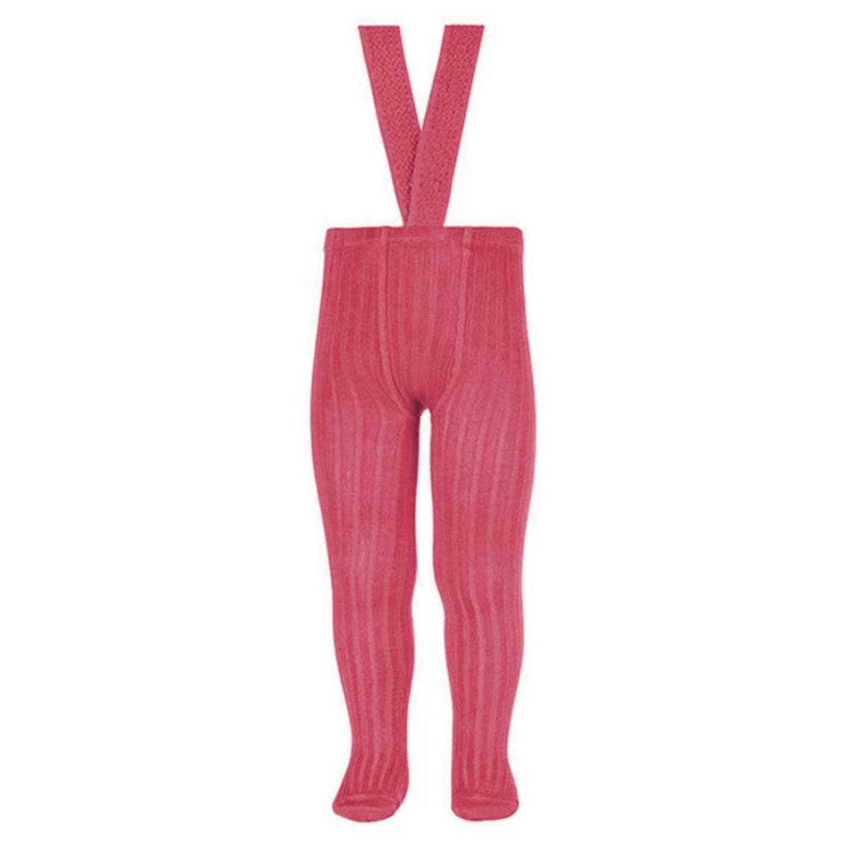 コンドル condor タイツ 子供用 6～12ヶ月 1～2歳 3～4歳 Rib tights with elastic suspenders【返品不可商品】,カーマイン
