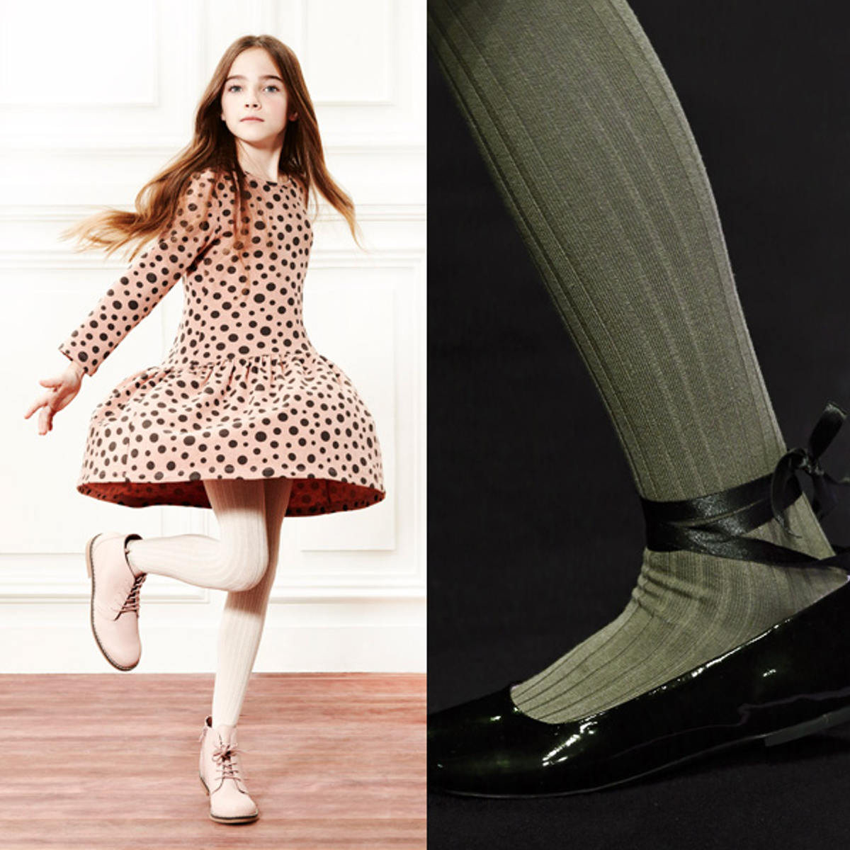 コンドル condor タイツ 子供 3歳～10歳 Rib Tights カラー1