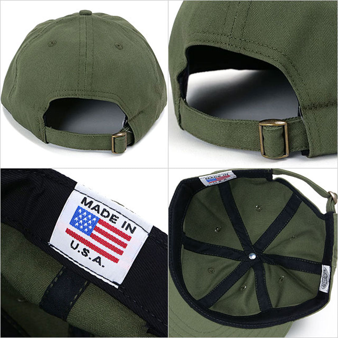 クーパーズタウンボールキャップ  COOPERSTOWN BALL CAP SOLID HBT CAP OLIVE （OLIVE） OLIVE