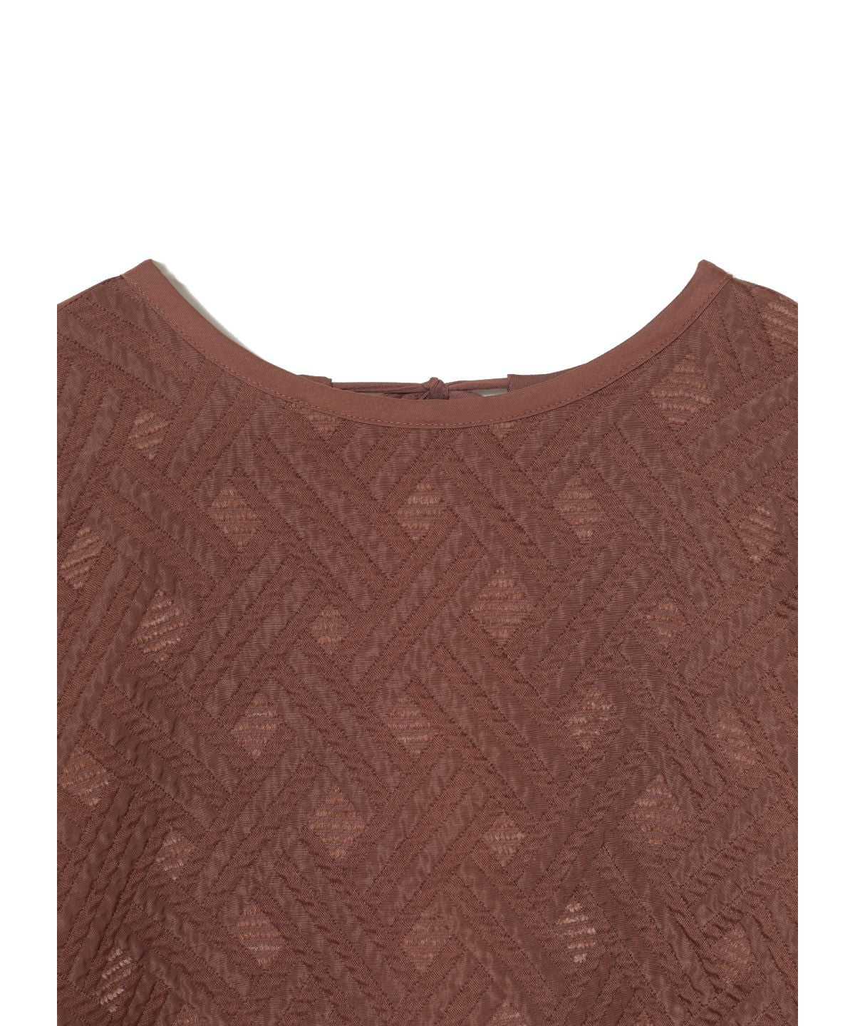 COEL Geometric Jacquard Mixed Material One-Piece Dress
