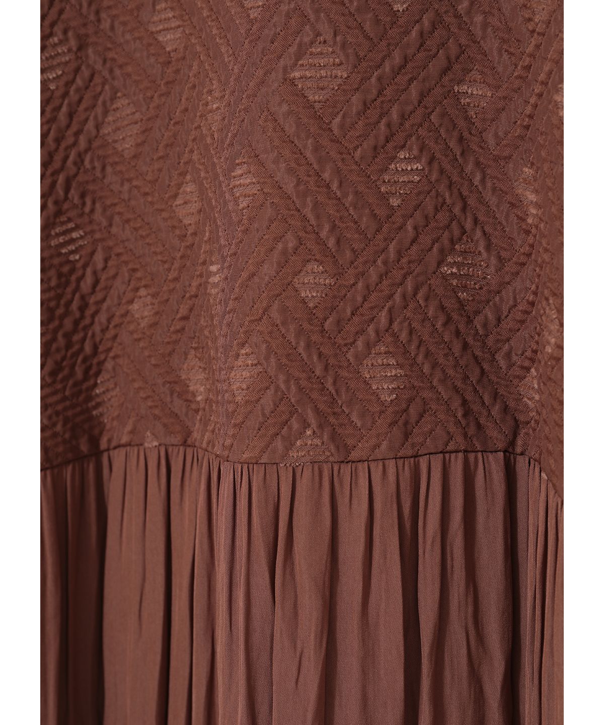 COEL Geometric Jacquard Mixed Material One-Piece Dress