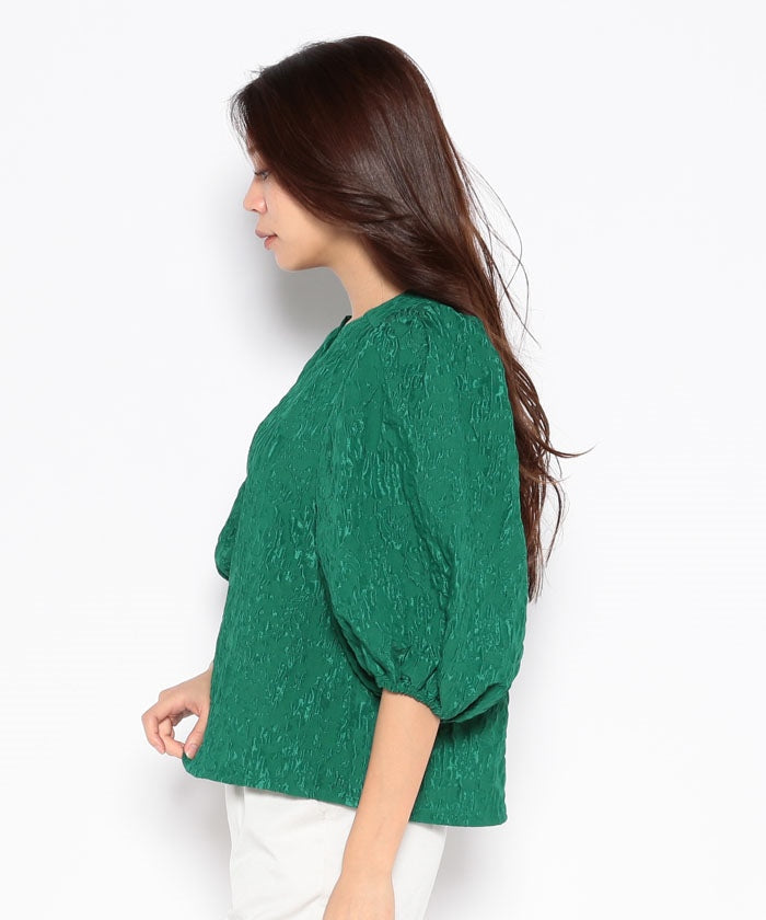 COEL Puffed Jacquard Blouse