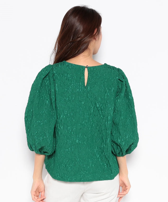 COEL Puffed Jacquard Blouse