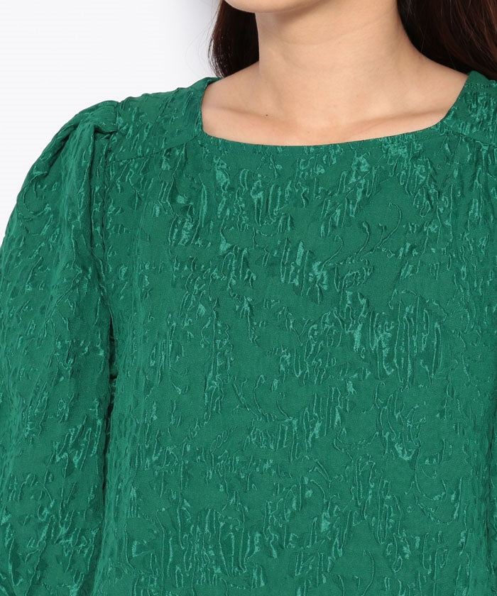 COEL Puffed Jacquard Blouse