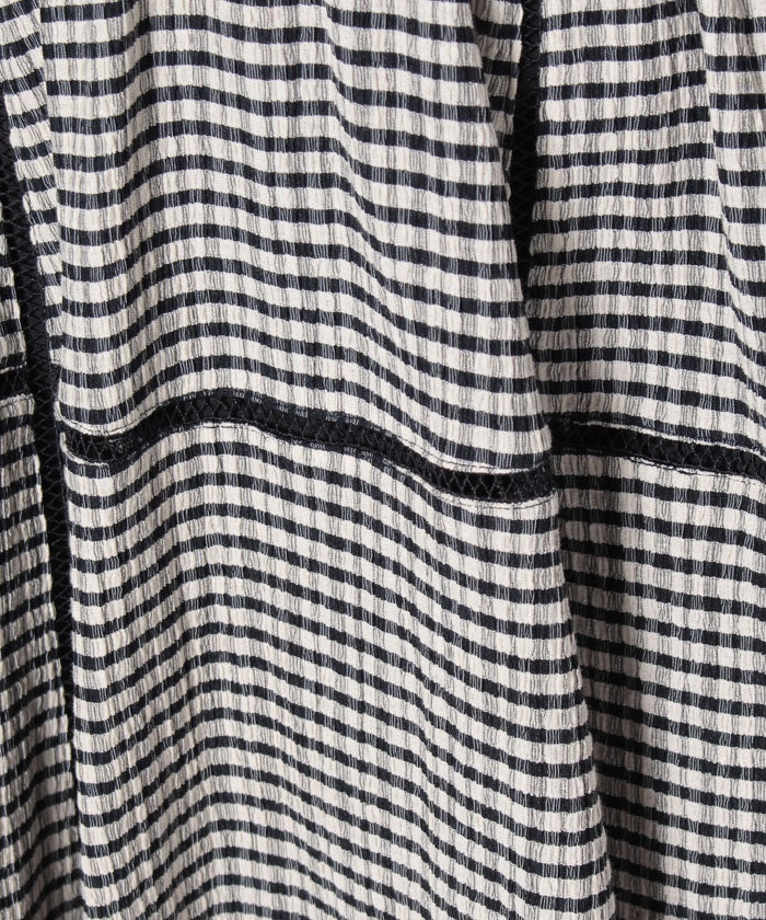 COEL Gingham Check Lace One-Piece Dress