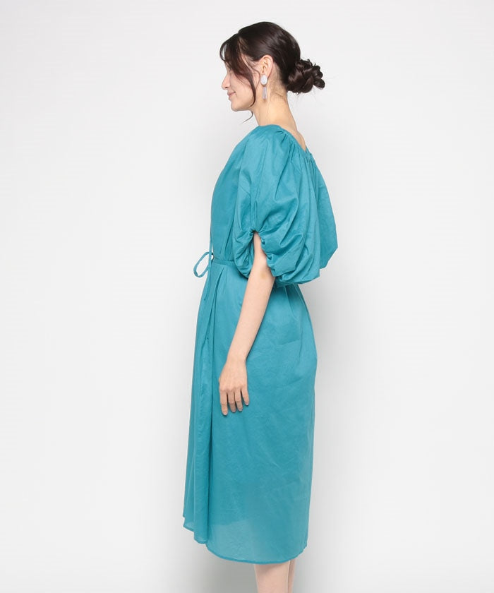 COEL Volume Sleeve Cotton Dress