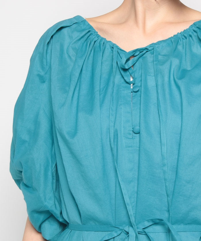 COEL Volume Sleeve Cotton Dress