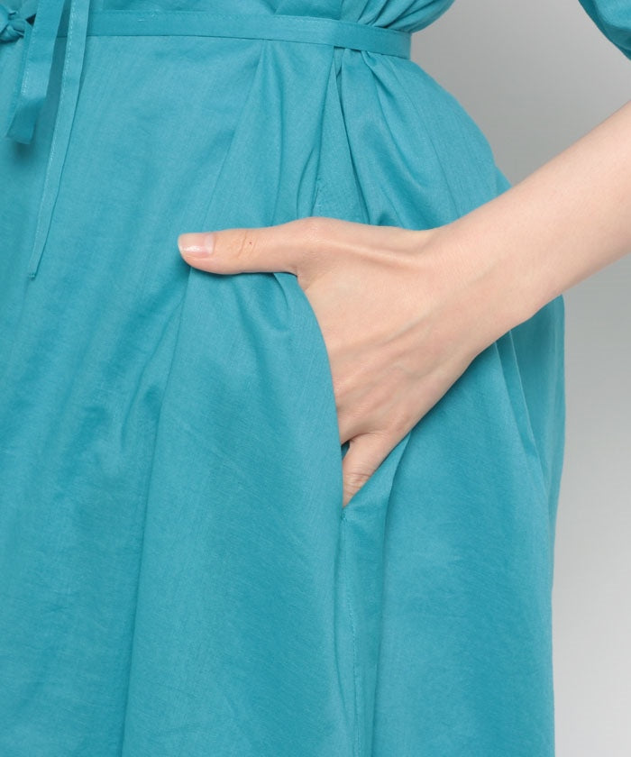 COEL Volume Sleeve Cotton Dress