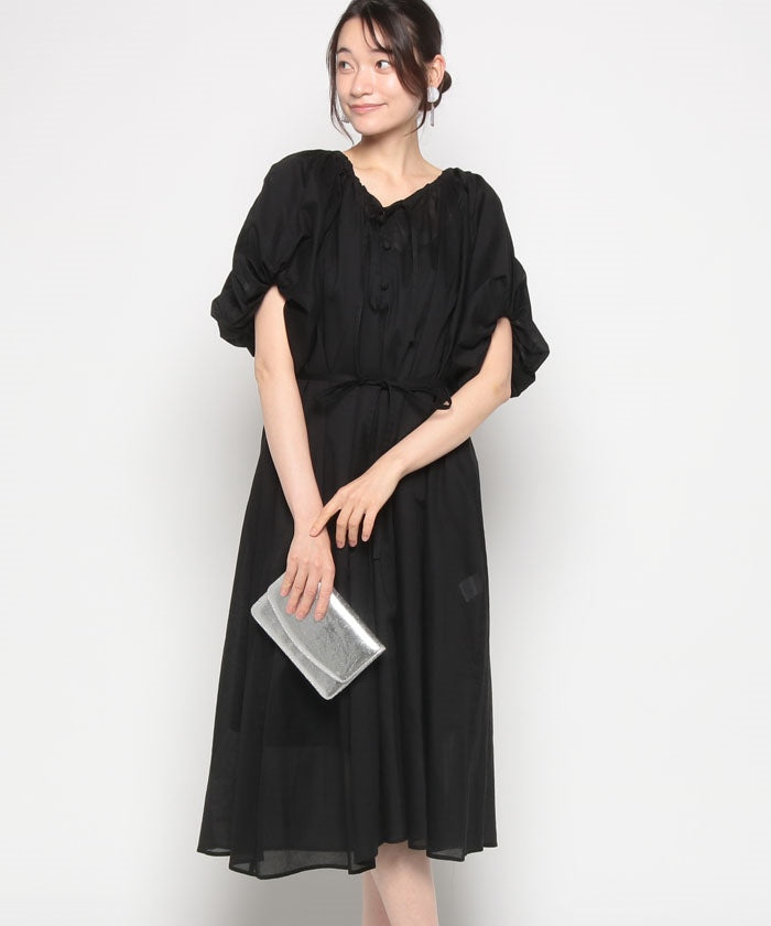COEL Volume Sleeve Cotton Dress